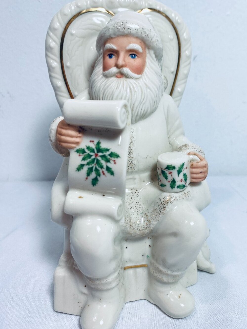 Lenox Holiday Dimension Santa Naughty or Nice 811950 Lmtd Ed 2009 Porcelain 6.5"